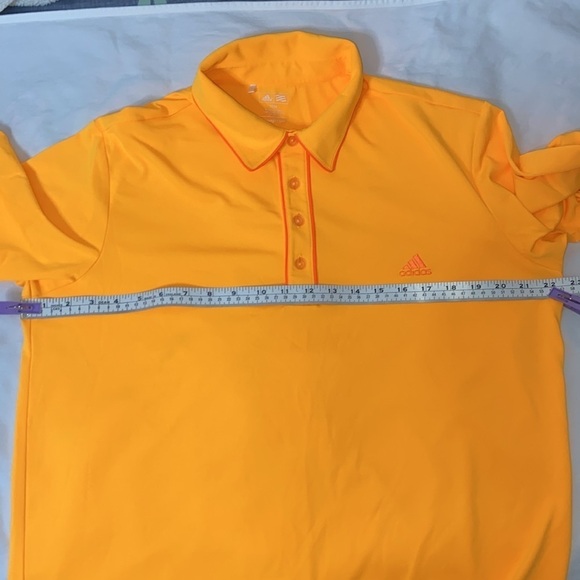 2/40 Men’s Adidas Golf polo shirt yellow orange‎ size medium - Picture 8 of 11